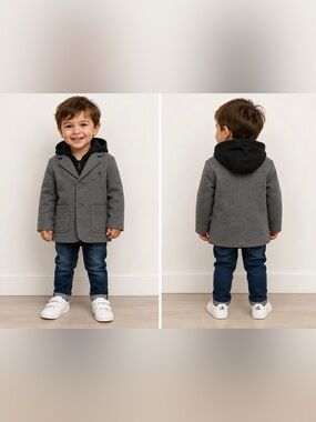 Calvin Klein Kids Gray Hooded Jacket Size 3T NWOT